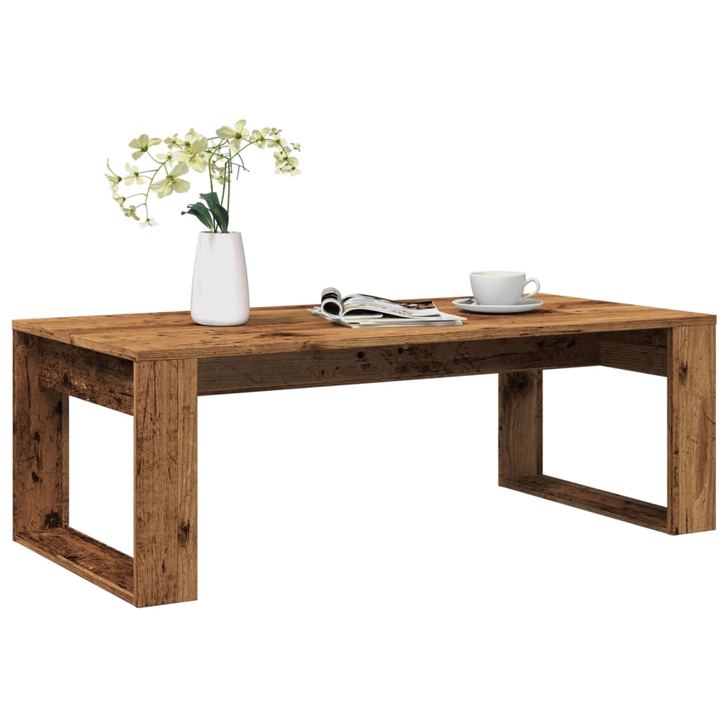 Table basse vieux bois 102x50x35 cm bois d'ingénierie - XIOS