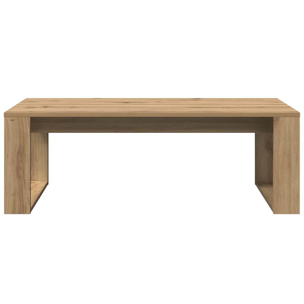 Table basse chêne artisanal 102x50x35 cm bois d'ingénierie - XIOS