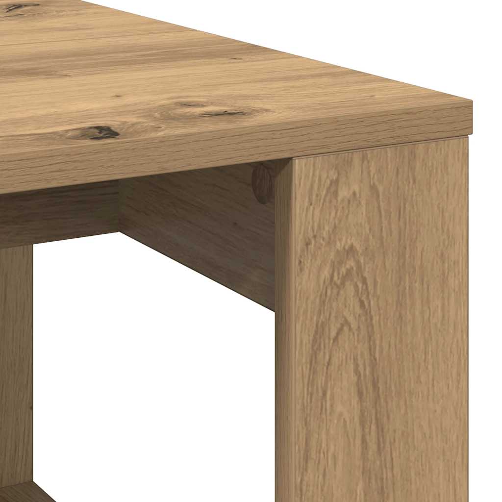 Table basse chêne artisanal 102x50x35 cm bois d'ingénierie - XIOS