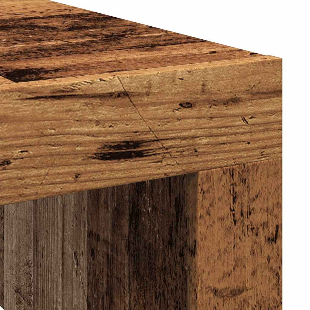 Table basse vieux bois 100x100x35 cm bois d'ingénierie - XIOS