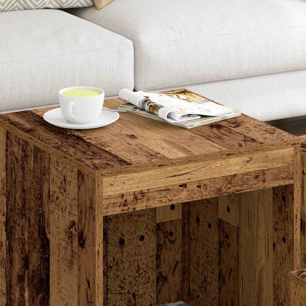 Tables gigognes 3 pcs vieux bois bois d'ingénierie - XIOS