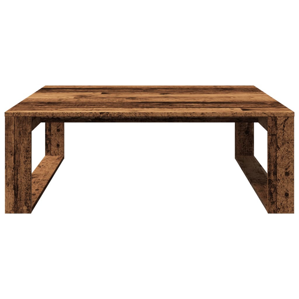 Table basse vieux bois 100x100x35 cm bois d'ingénierie - XIOS