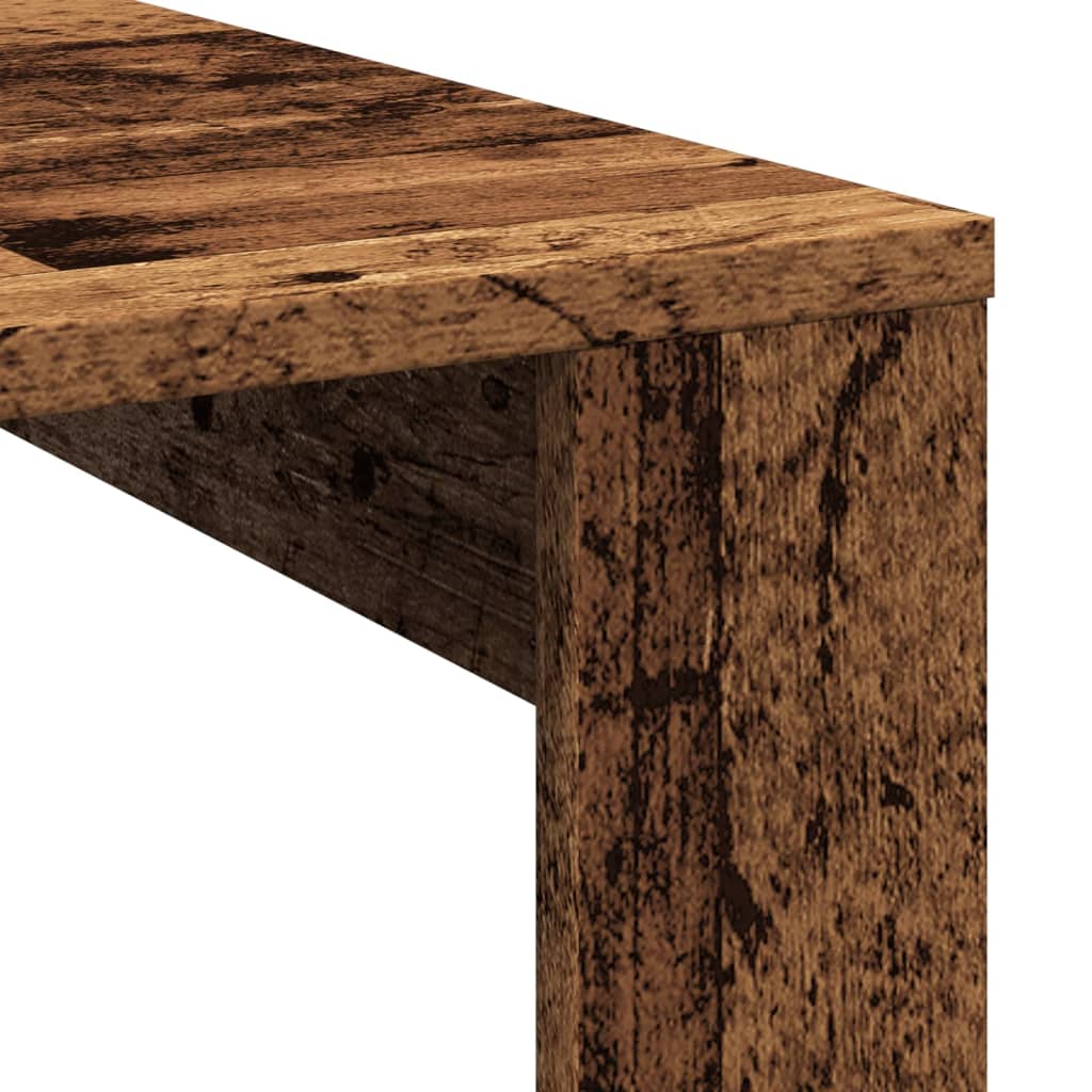 Table basse vieux bois 100x100x35 cm bois d'ingénierie - XIOS