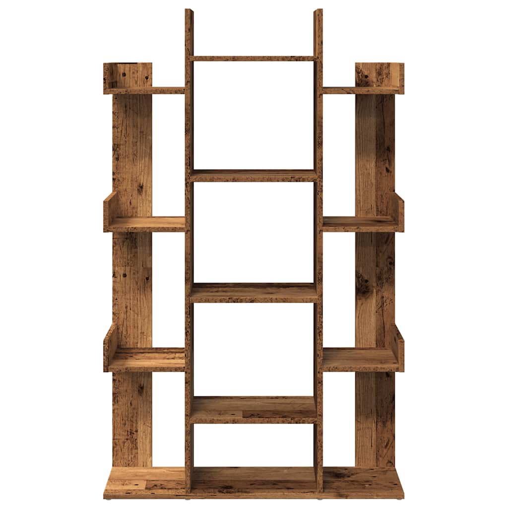 Bibliothèque vieux bois 86x25,5x140 cm bois d'ingénierie - XIOS