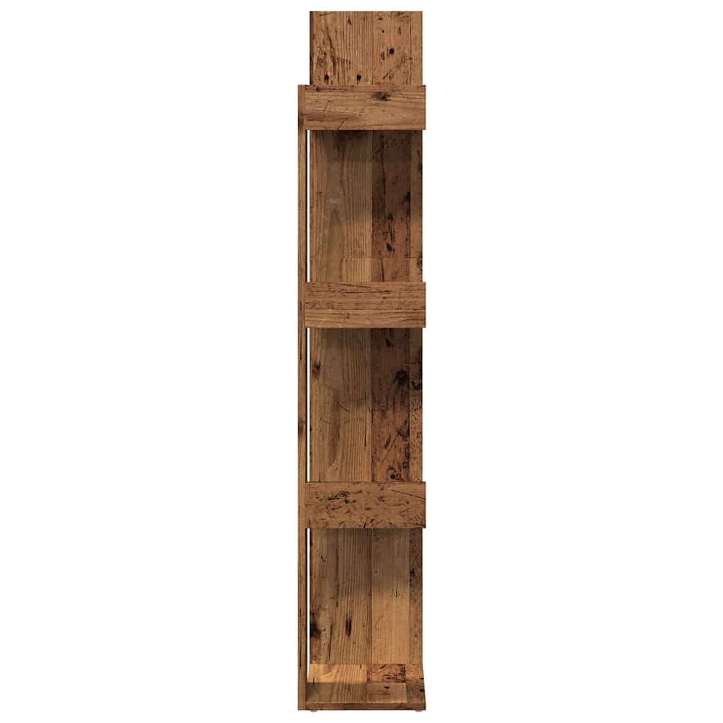 Bibliothèque vieux bois 86x25,5x140 cm bois d'ingénierie - XIOS