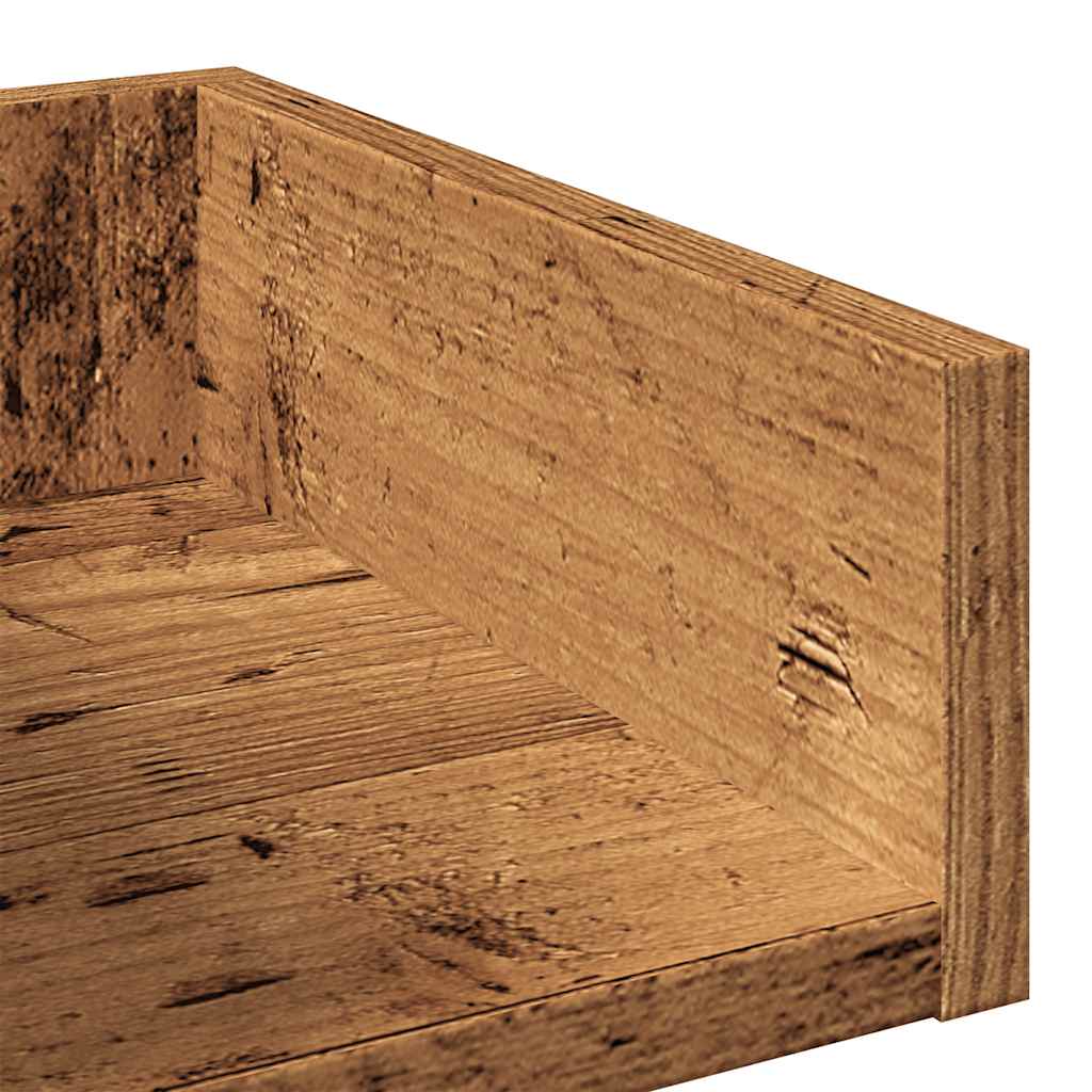 Bibliothèque vieux bois 86x25,5x140 cm bois d'ingénierie - XIOS