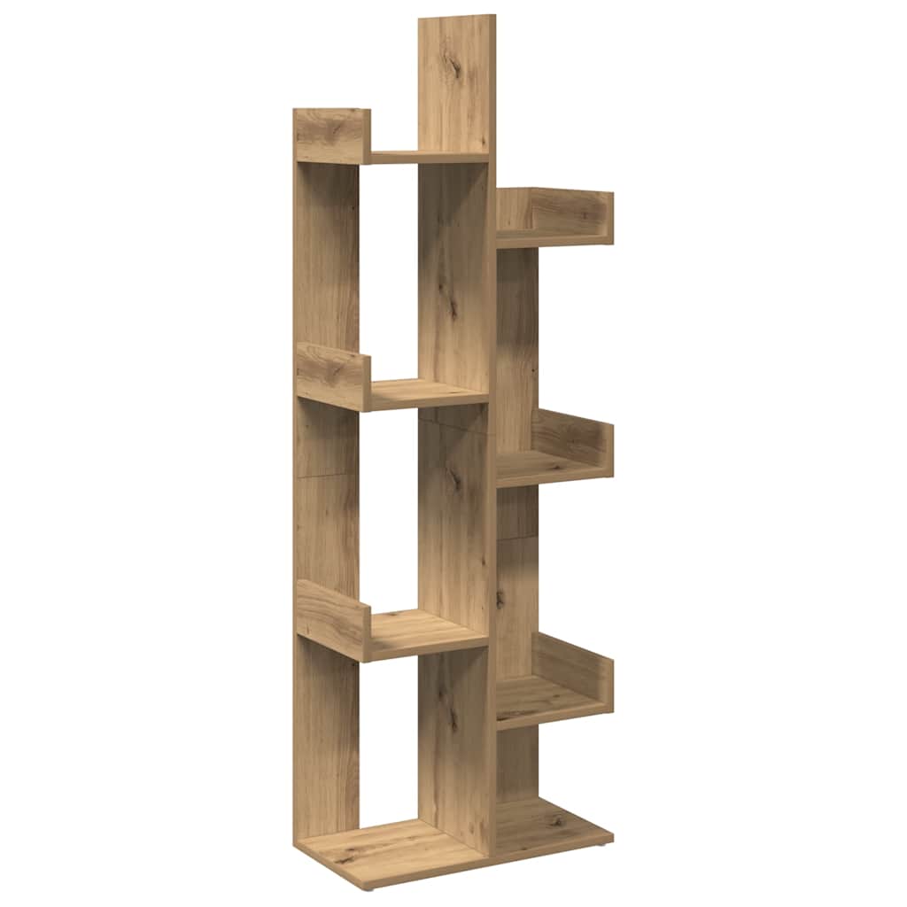 Bibliothèque chêne artisanal 48x25,5x140 cm bois d'ingénierie - XIOS