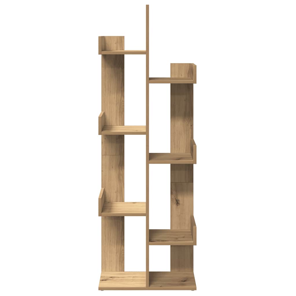 Bibliothèque chêne artisanal 48x25,5x140 cm bois d'ingénierie - XIOS