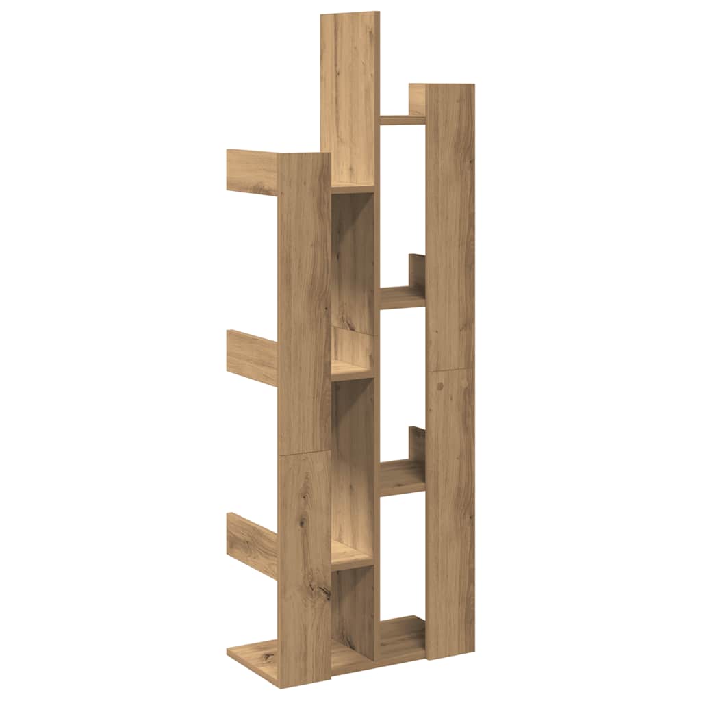Bibliothèque chêne artisanal 48x25,5x140 cm bois d'ingénierie - XIOS