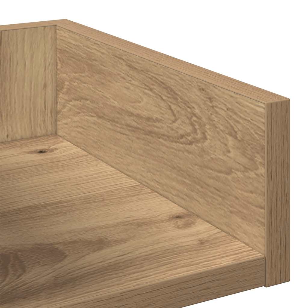 Bibliothèque chêne artisanal 48x25,5x140 cm bois d'ingénierie - XIOS
