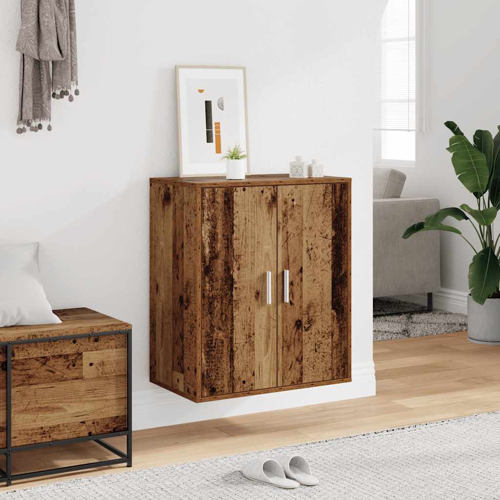 Armoire à chaussures vieux bois 60x35x70 cm bois d'ingénierie - XIOS