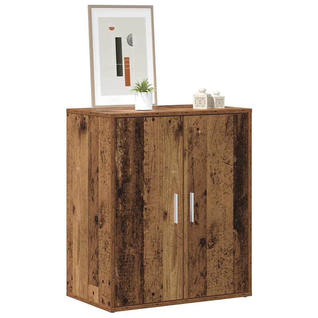 Armoire à chaussures vieux bois 60x35x70 cm bois d'ingénierie - XIOS