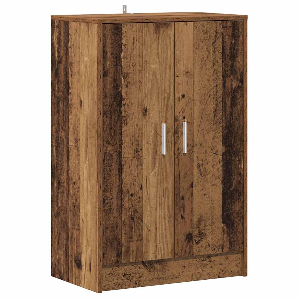 Armoire à chaussures vieux bois 60x35x92 cm bois d'ingénierie - XIOS