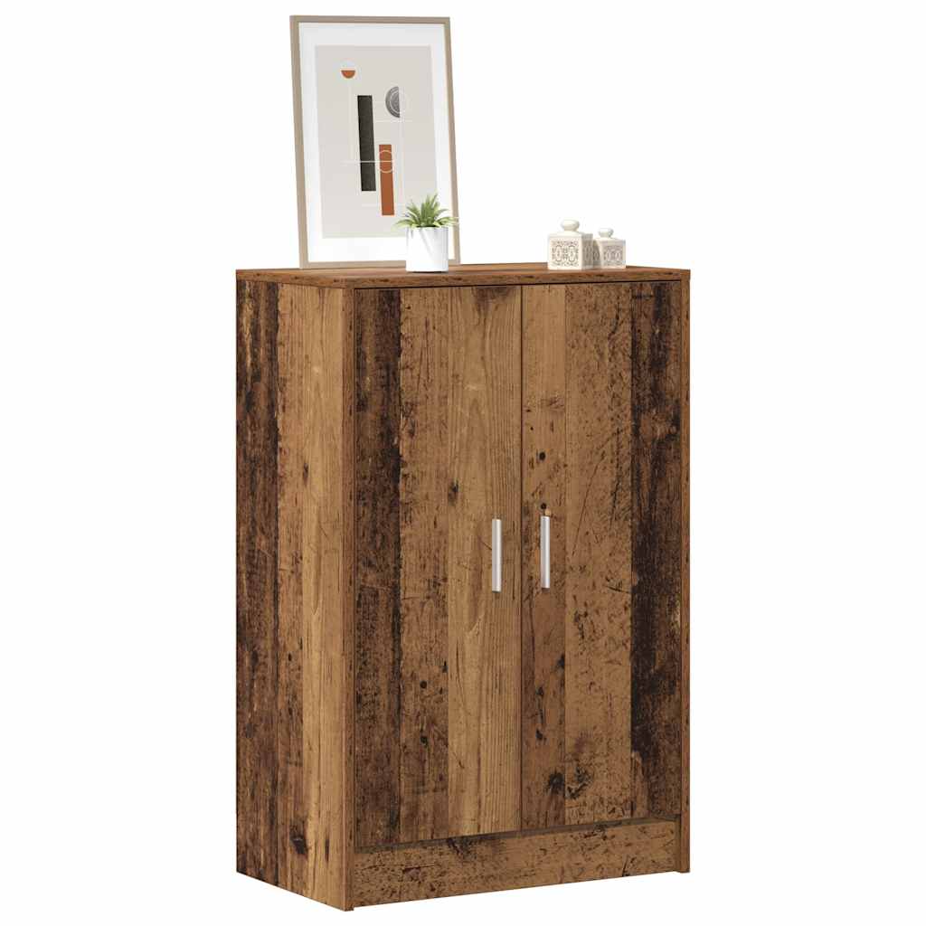 Armoire à chaussures vieux bois 60x35x92 cm bois d'ingénierie - XIOS