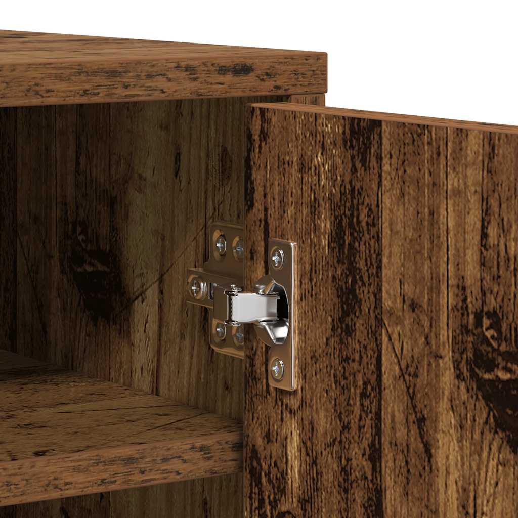 Armoire à chaussures vieux bois 60x35x92 cm bois d'ingénierie - XIOS