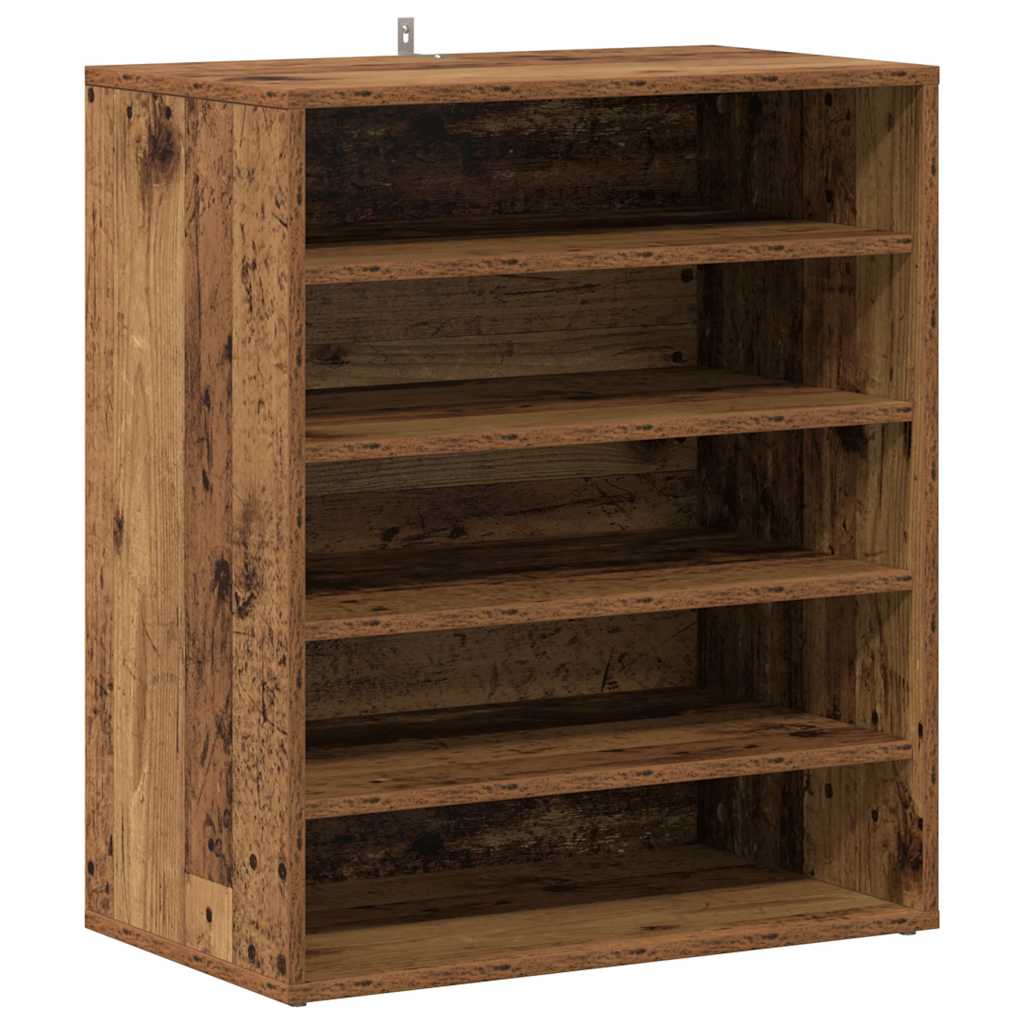 Armoire à chaussures vieux bois 60x35x70 cm bois d'ingénierie - XIOS