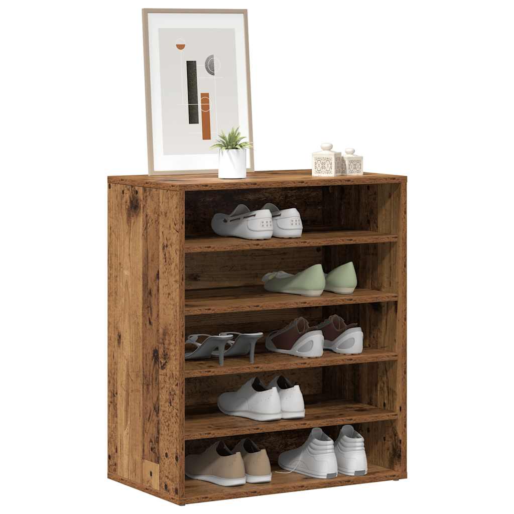 Armoire à chaussures vieux bois 60x35x70 cm bois d'ingénierie - XIOS
