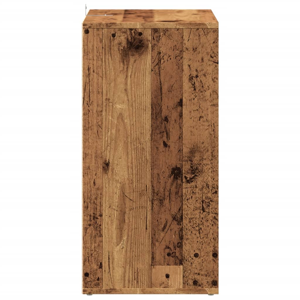 Armoire à chaussures vieux bois 60x35x70 cm bois d'ingénierie - XIOS