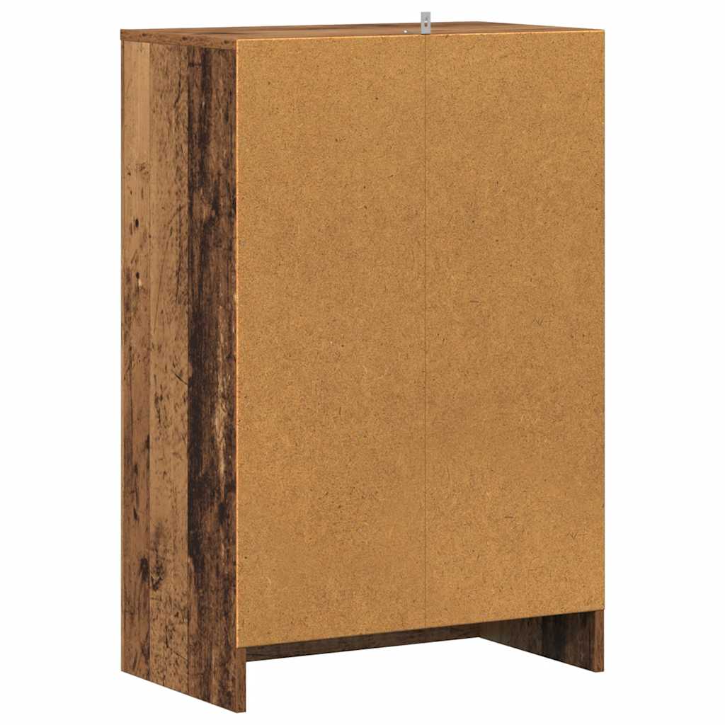 Armoire à chaussures vieux bois 60x35x92 cm bois d'ingénierie - XIOS