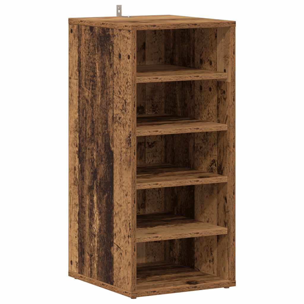 Armoire à chaussures vieux bois 32x35x70 cm bois d'ingénierie - XIOS