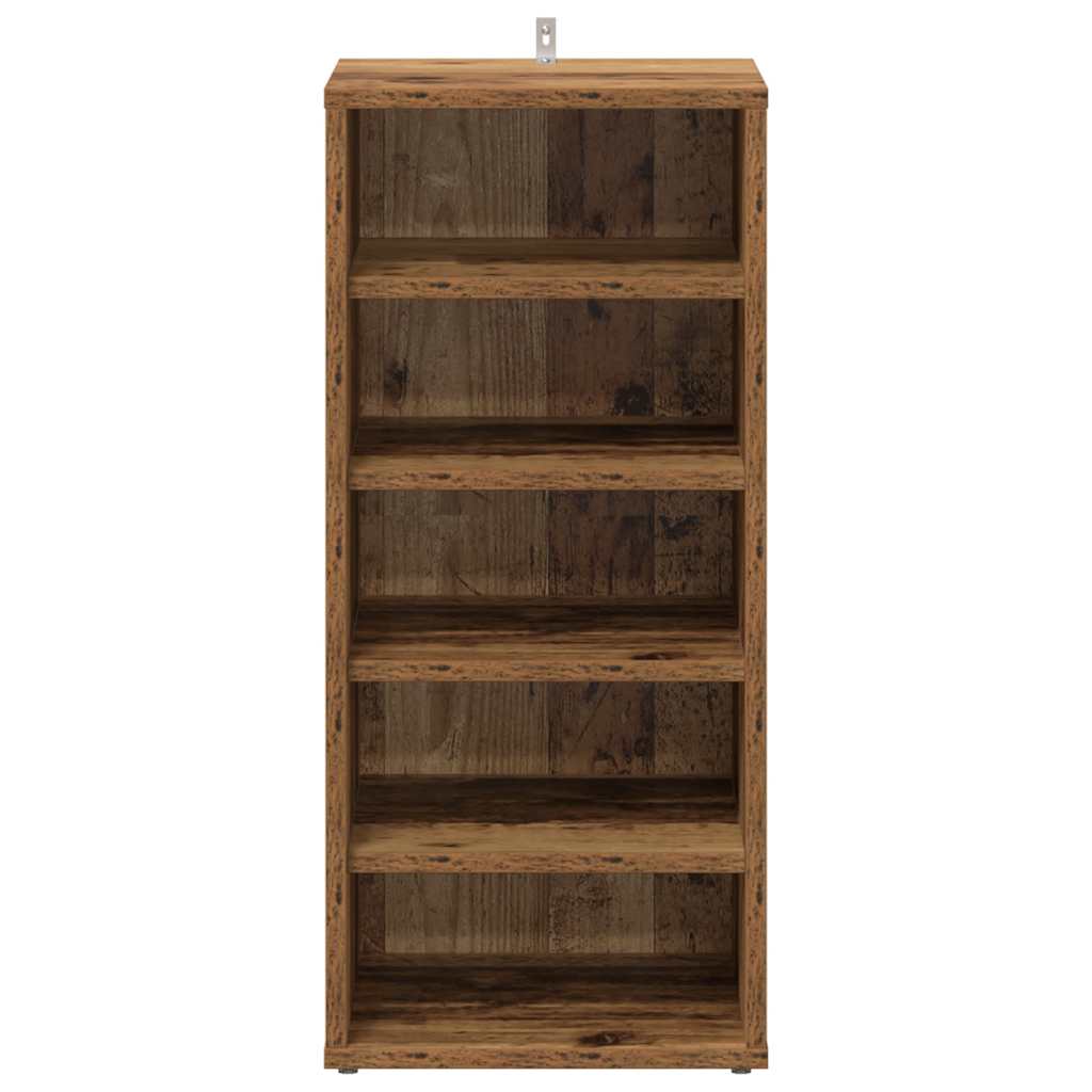 Armoire à chaussures vieux bois 32x35x70 cm bois d'ingénierie - XIOS