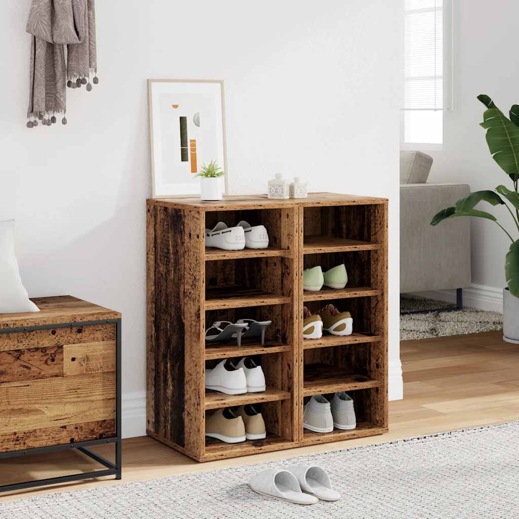 Armoires à chaussures 2 pcs vieux bois bois d'ingénierie - XIOS