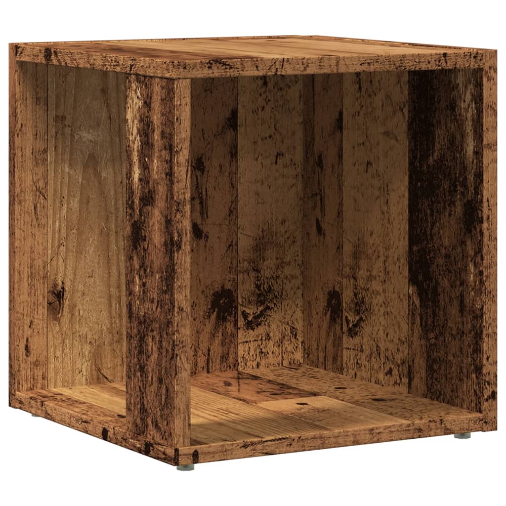 Table d'appoint vieux bois 33x33x34 cm bois d'ingénierie - XIOS