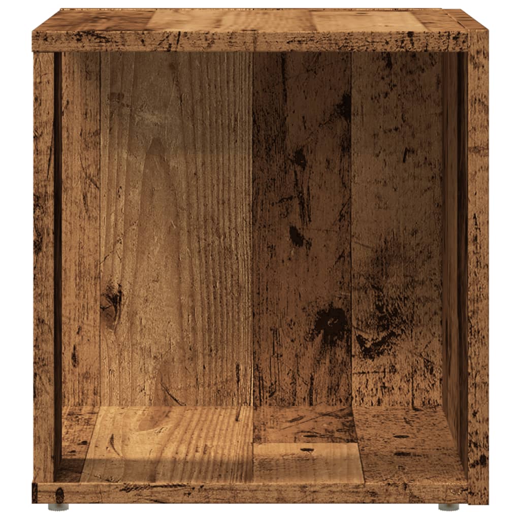 Table d'appoint vieux bois 33x33x34 cm bois d'ingénierie - XIOS