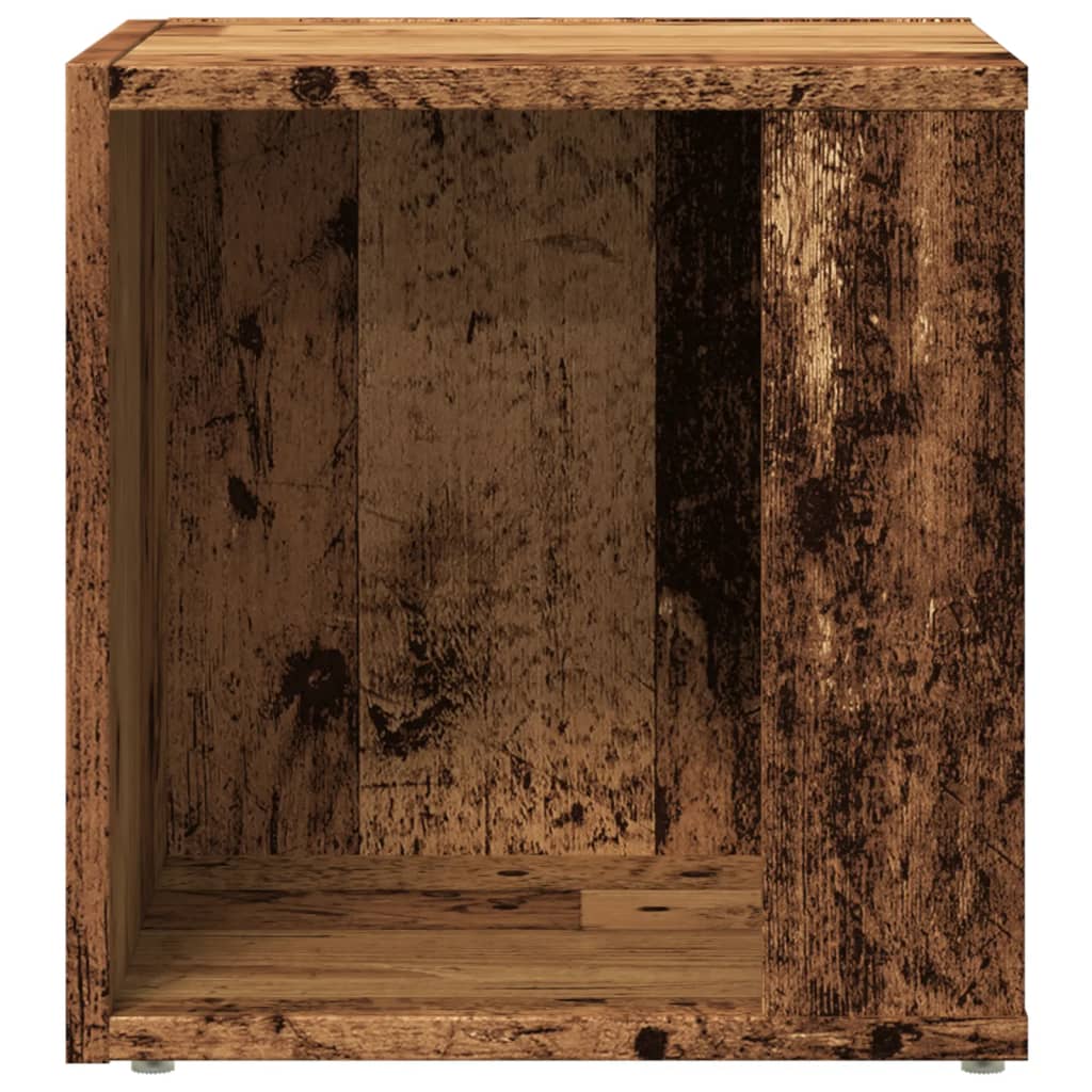 Table d'appoint vieux bois 33x33x34 cm bois d'ingénierie - XIOS