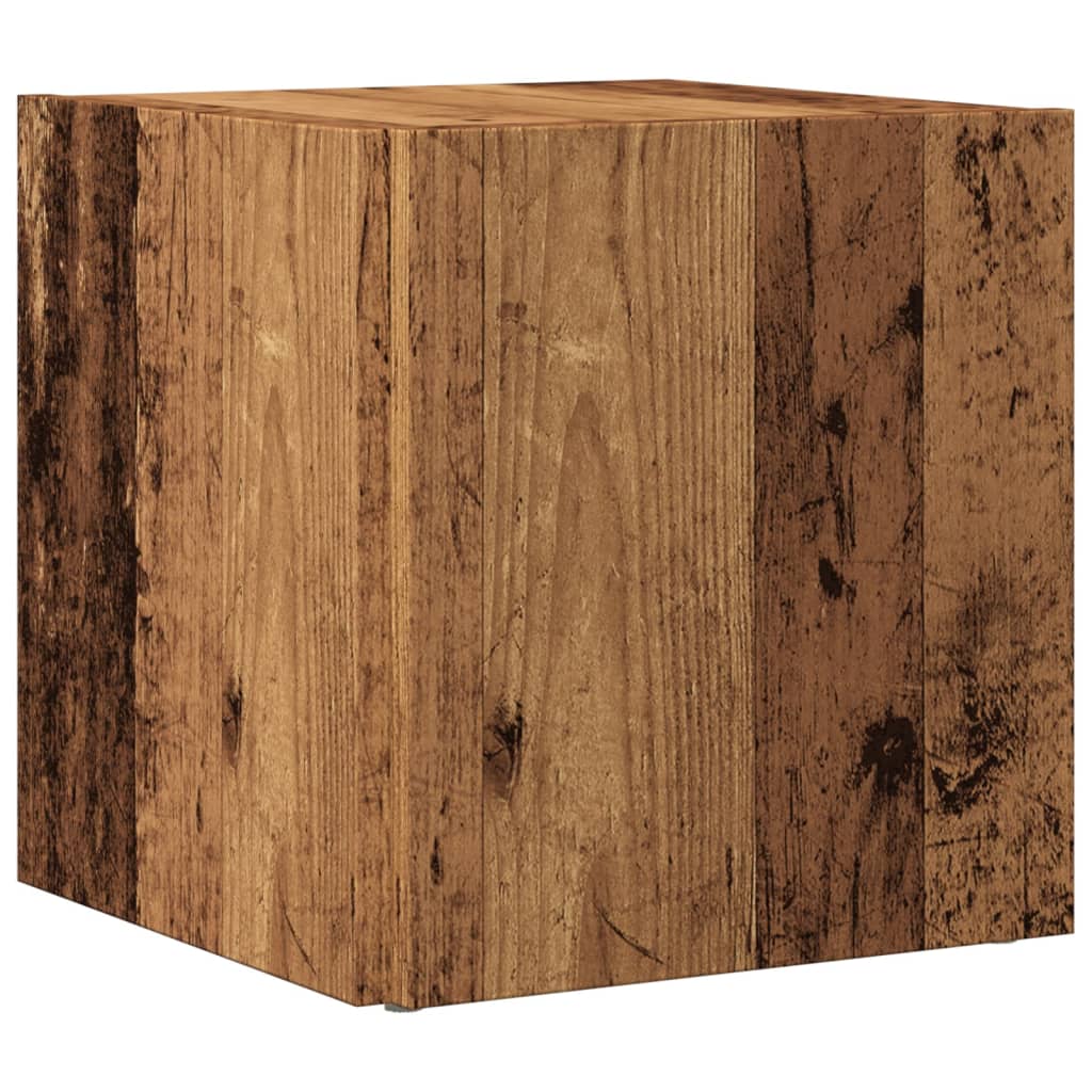 Table d'appoint vieux bois 33x33x34 cm bois d'ingénierie - XIOS