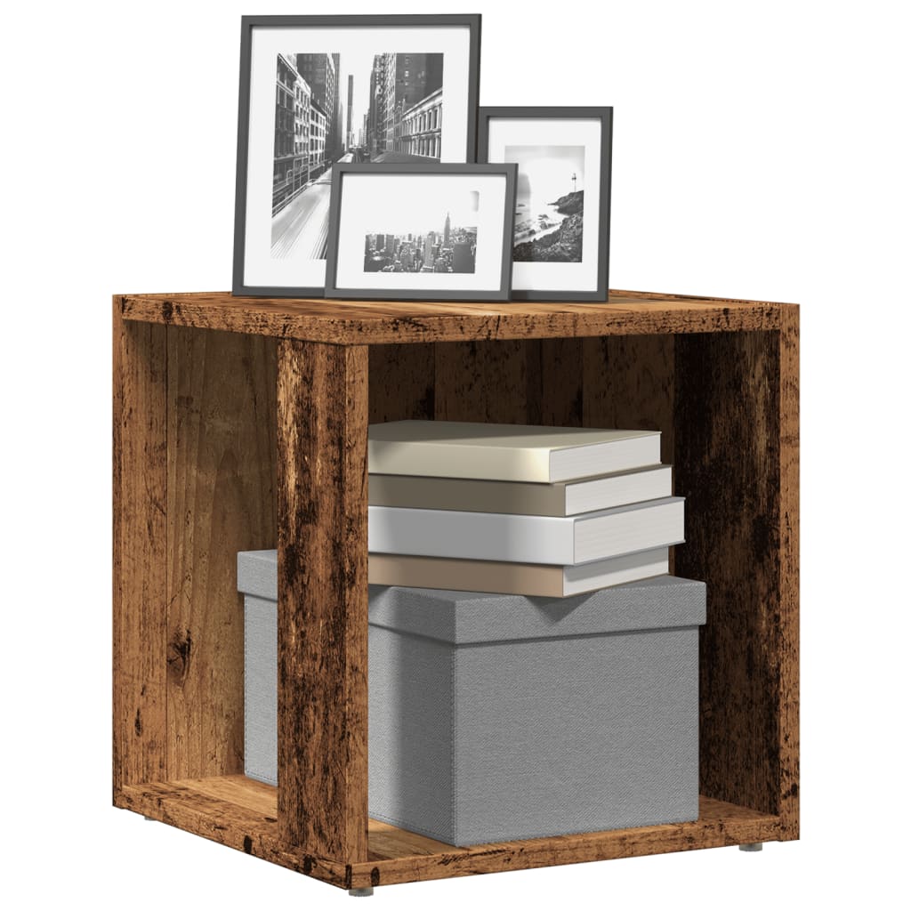 Table d'appoint vieux bois 33x33x34 cm bois d'ingénierie - XIOS