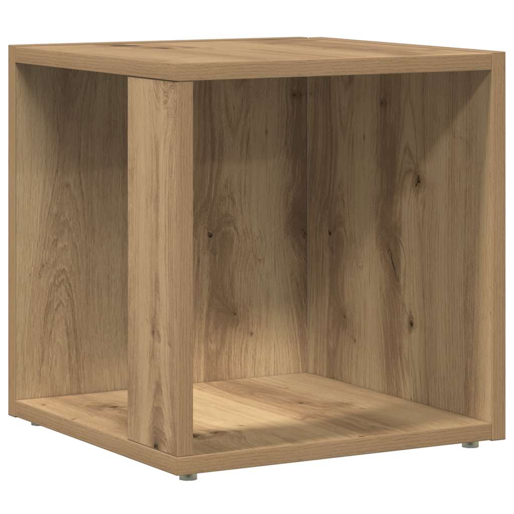 Table d'appoint chêne artisanal 33x33x34 cm bois d'ingénierie - XIOS