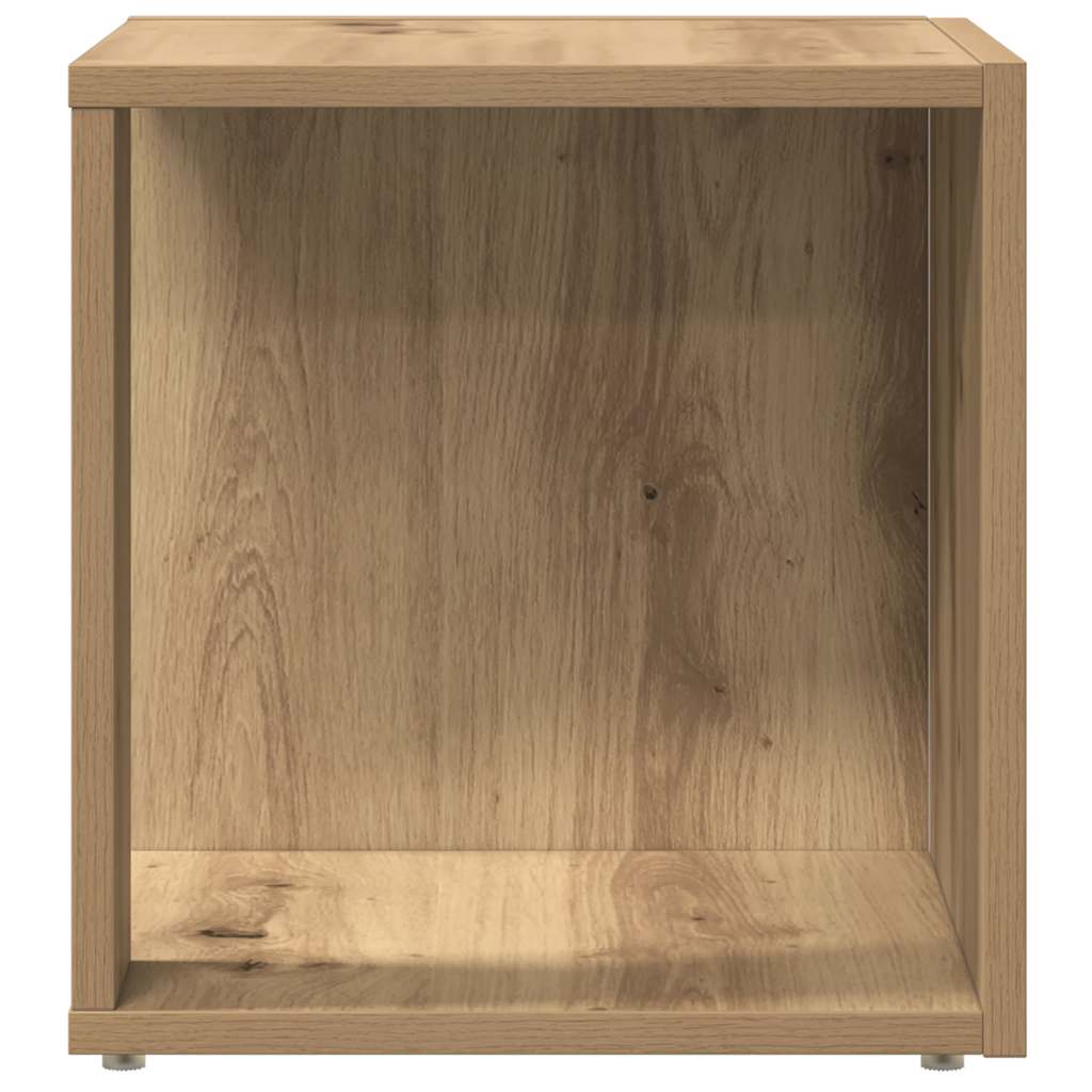 Table d'appoint chêne artisanal 33x33x34 cm bois d'ingénierie - XIOS
