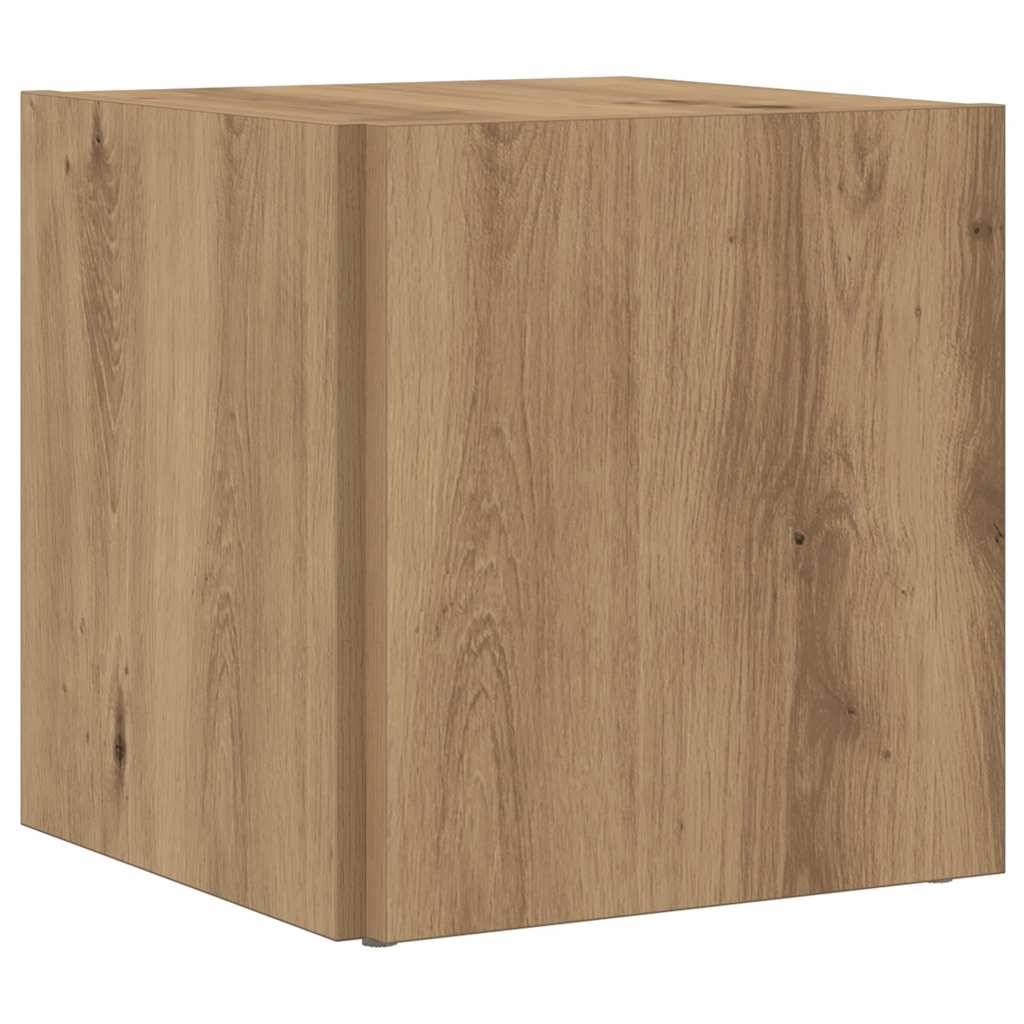 Table d'appoint chêne artisanal 33x33x34 cm bois d'ingénierie - XIOS