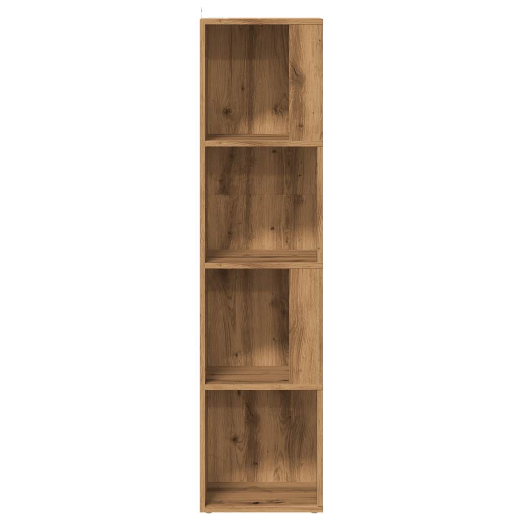 Armoire d'angle chêne artisanal 33x33x132 cm bois d'ingénierie