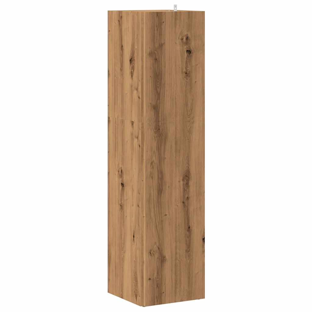 Armoire d'angle chêne artisanal 33x33x132 cm bois d'ingénierie