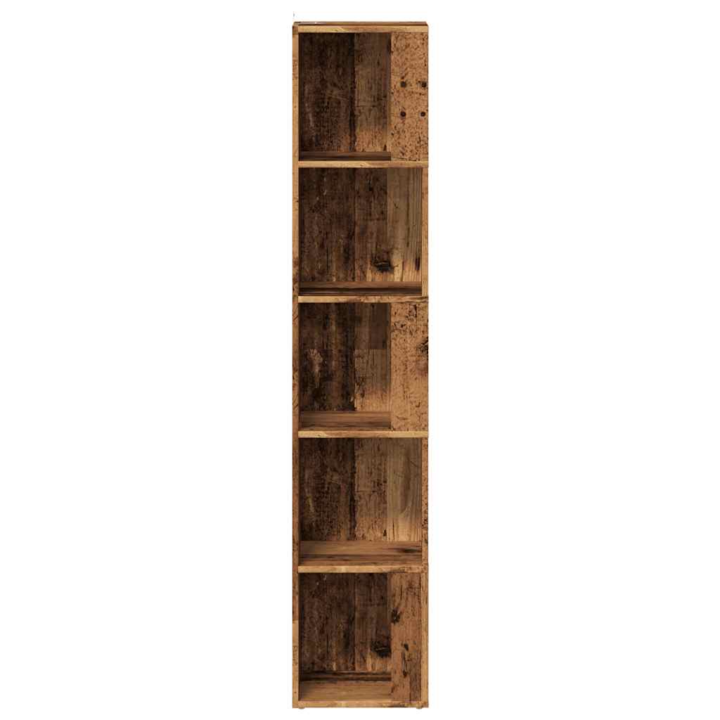 Armoire d'angle vieux bois 33x33x165 cm bois d'ingénierie