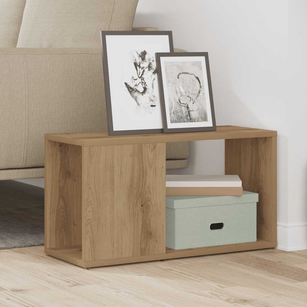 Meuble TV chêne artisanal 60x24x32 cm bois d'ingénierie - XIOS