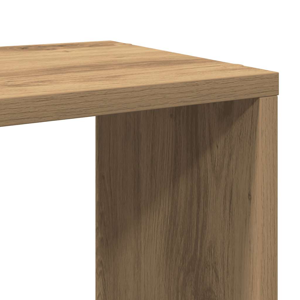 Meuble TV chêne artisanal 60x24x32 cm bois d'ingénierie - XIOS