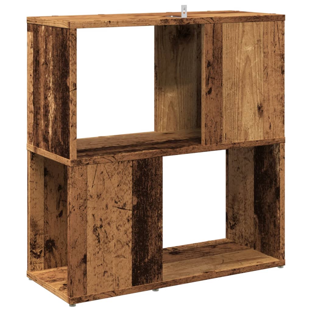 Bibliothèque vieux bois 60x24x63 cm bois d'ingénierie - XIOS