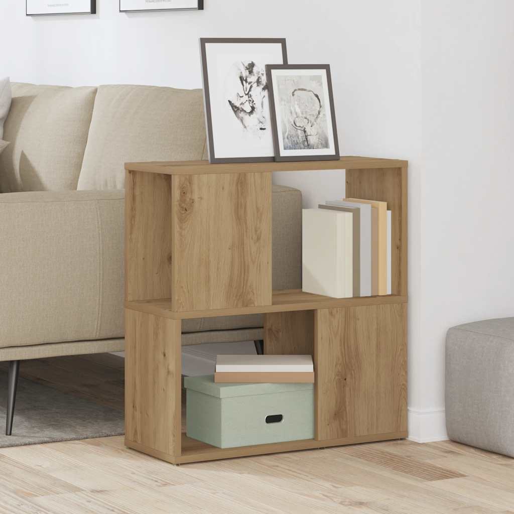 Bibliothèque chêne artisanal 60x24x63 cm bois d'ingénierie - XIOS