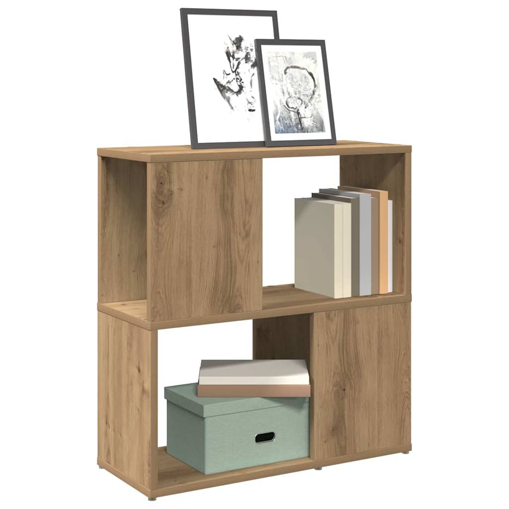 Bibliothèque chêne artisanal 60x24x63 cm bois d'ingénierie - XIOS