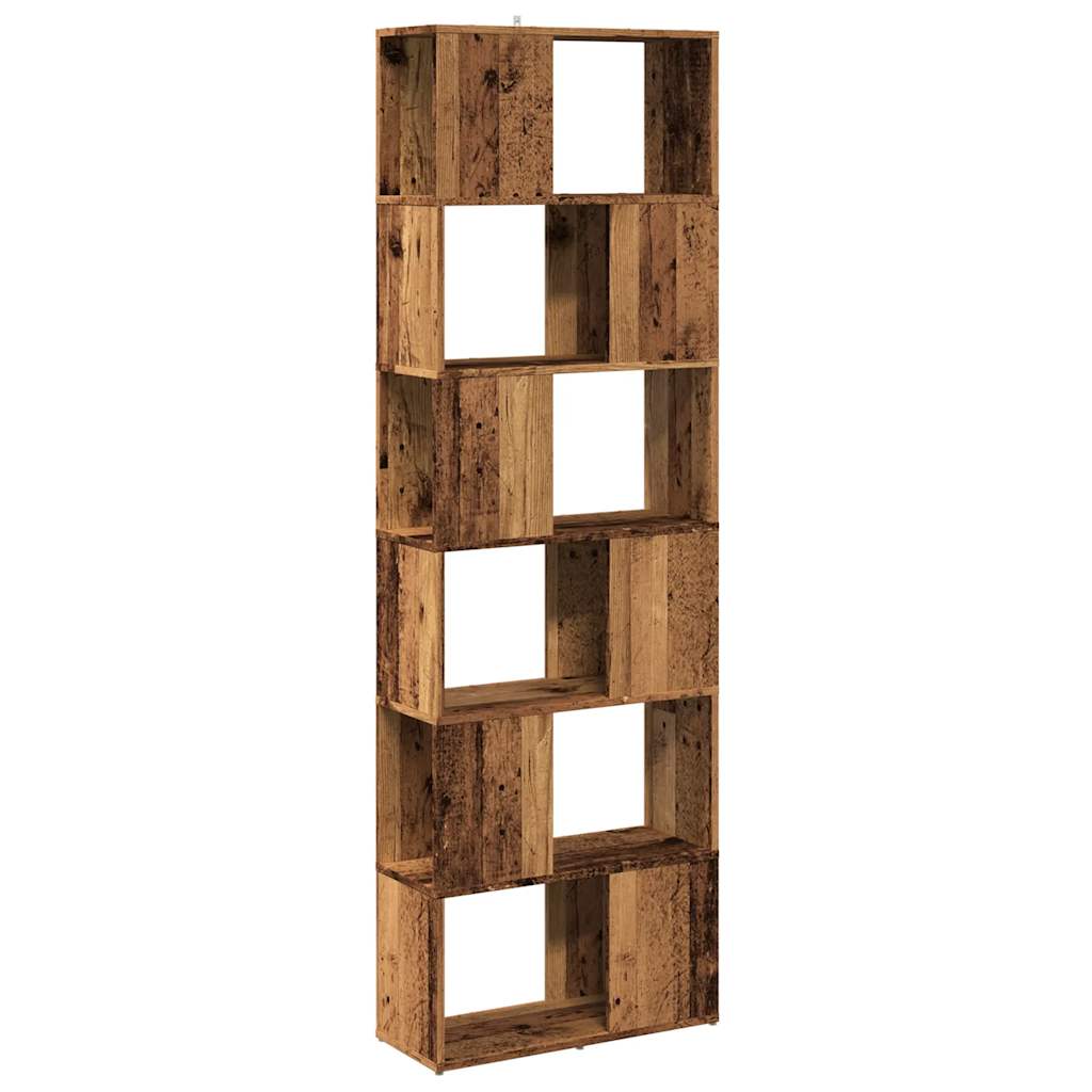 Bibliothèque/Séparateur de pièce vieux bois 60x24x186 cm - XIOS