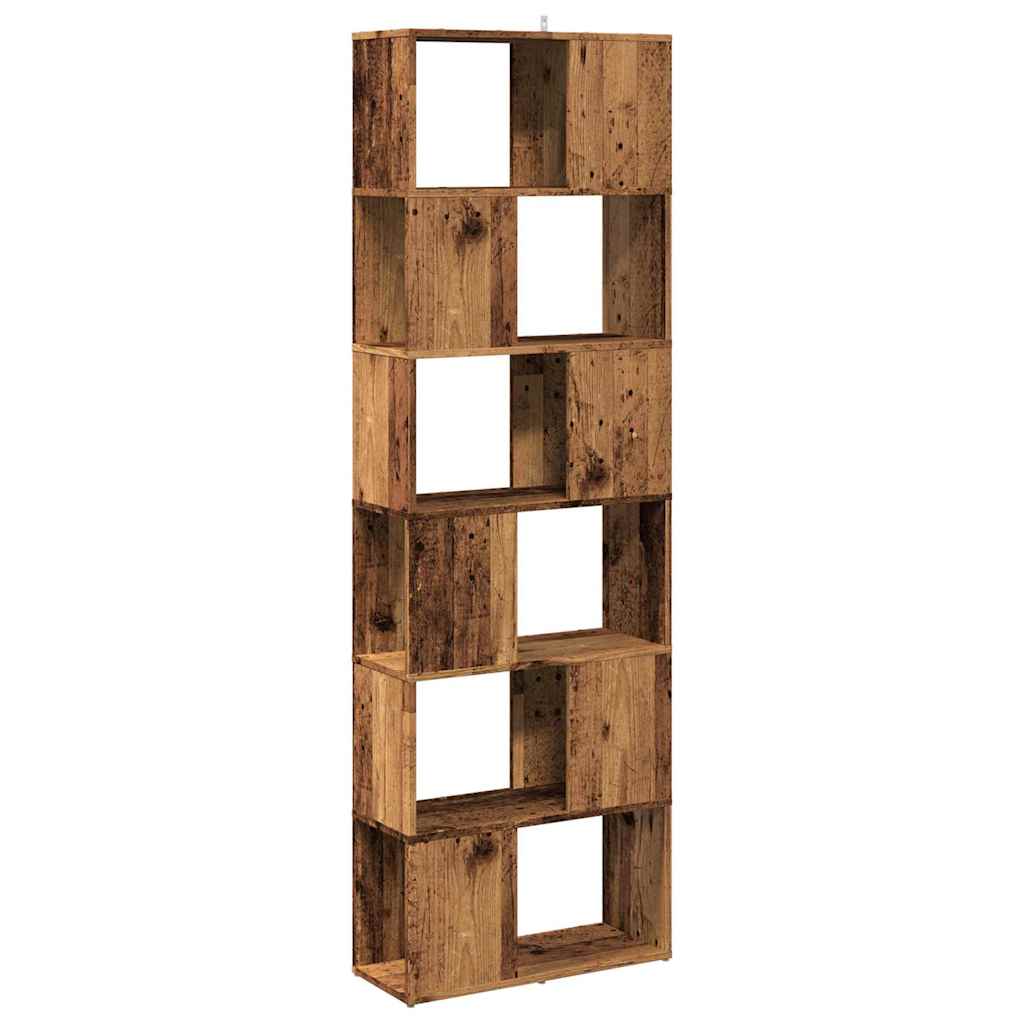 Bibliothèque/Séparateur de pièce vieux bois 60x24x186 cm - XIOS
