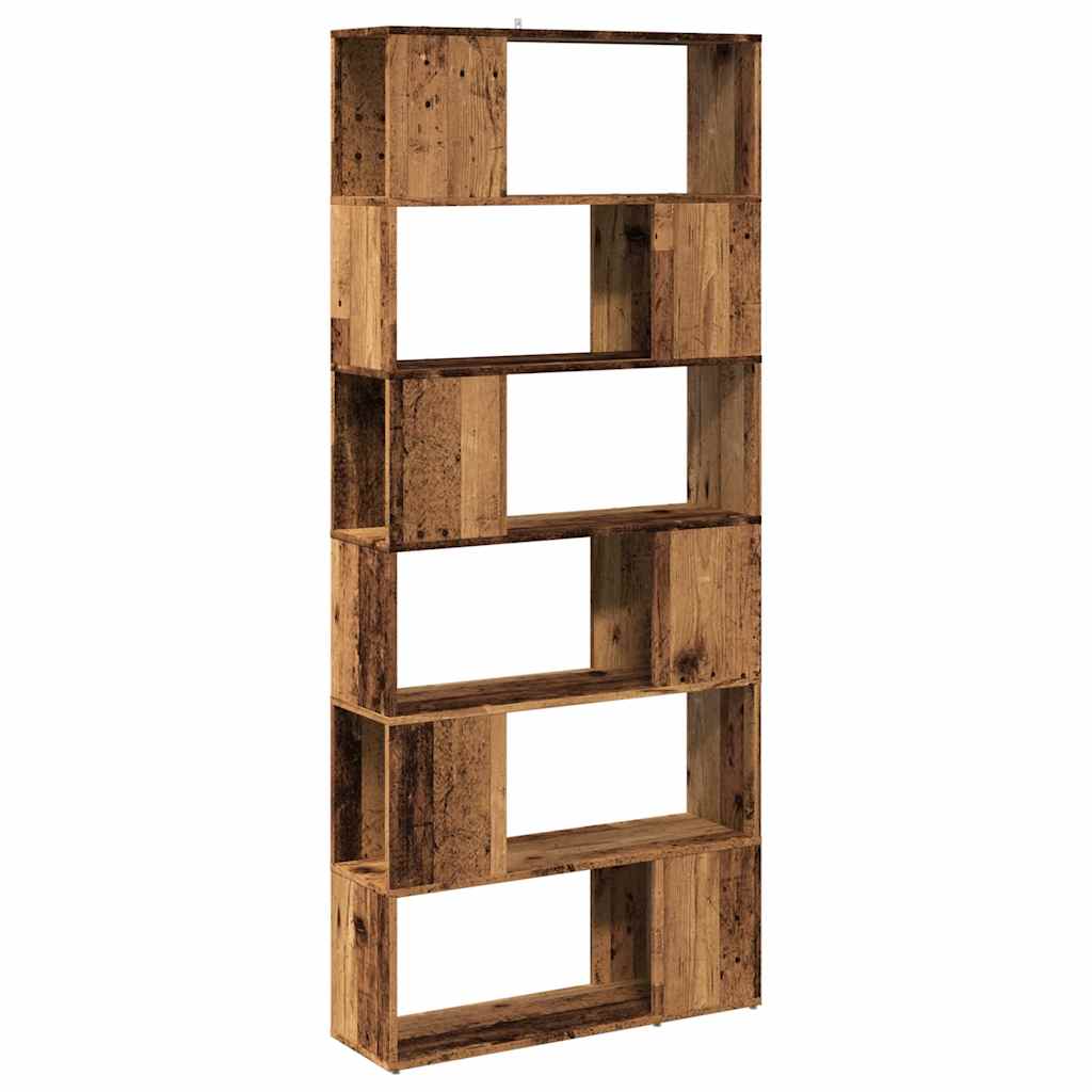 Bibliothèque/Séparateur de pièce vieux bois 80x24x186 cm - XIOS