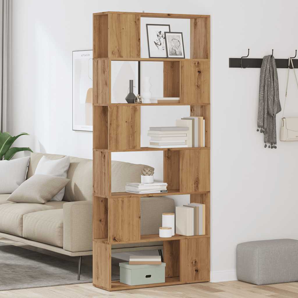 Bibliothèque/Séparateur de pièce chêne artisanal 80x24x186 cm - XIOS