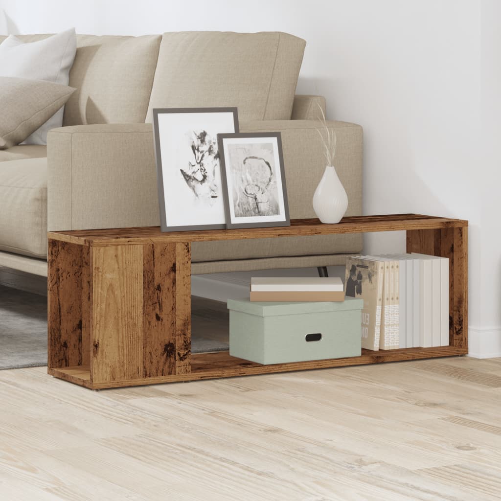 Meuble TV vieux bois 100x24x32 cm bois d'ingénierie - XIOS