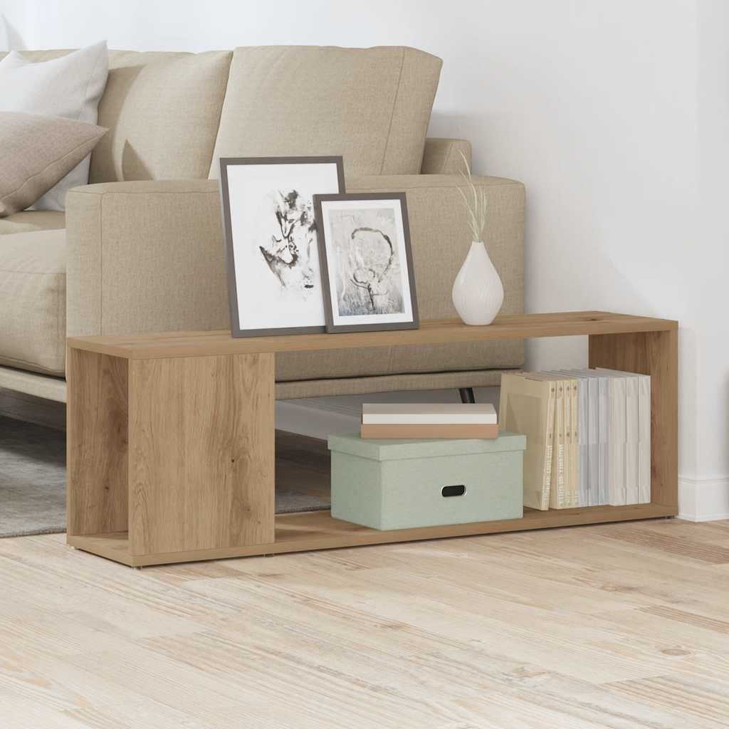 Meuble TV chêne artisanal 100x24x32 cm bois d'ingénierie - XIOS
