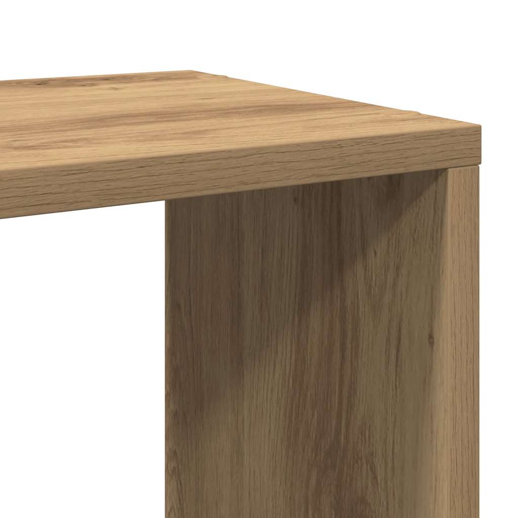 Meuble TV chêne artisanal 100x24x32 cm bois d'ingénierie - XIOS