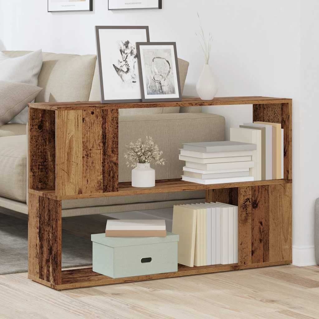 Bibliothèque vieux bois 100x24x63 cm bois d'ingénierie - XIOS